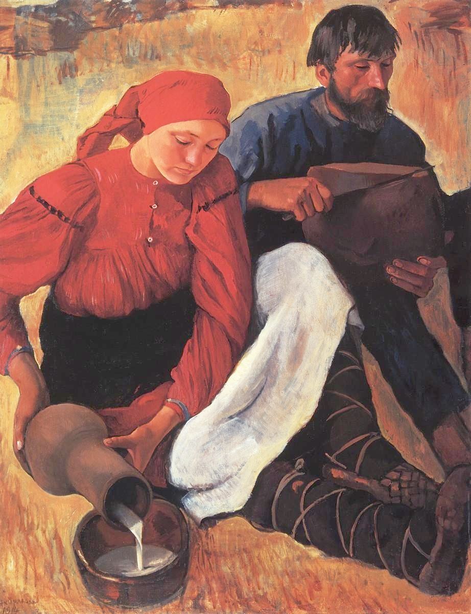 Peasant Couple by Zinaida Serebriakova, 1914
